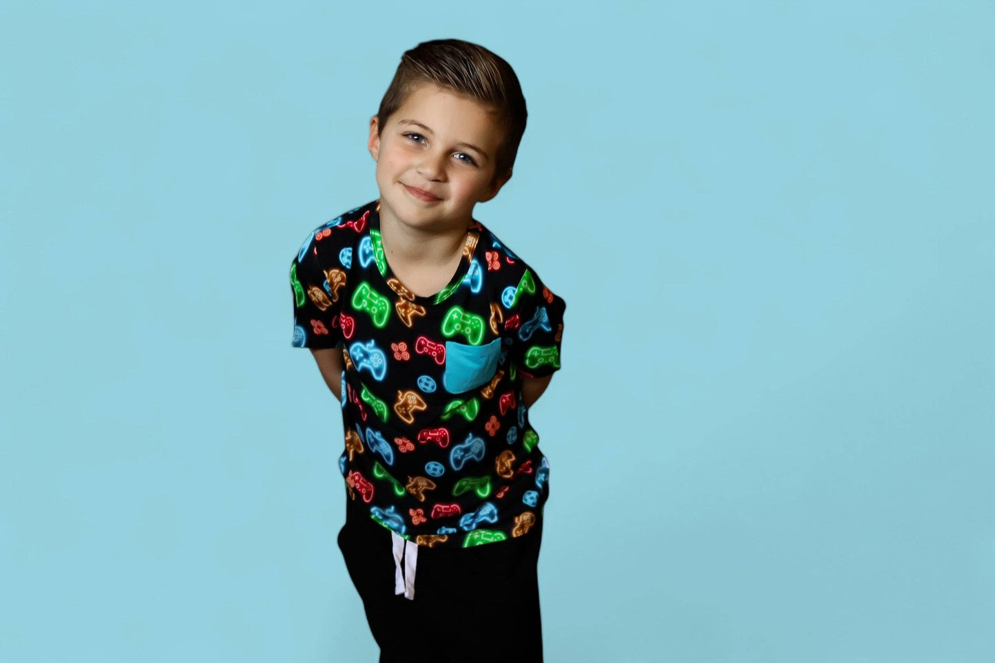 Boys Gamer Glow Dream Pocket Tshirt