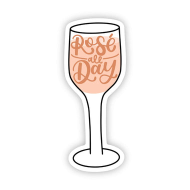 "Rosé all day" sticker.
