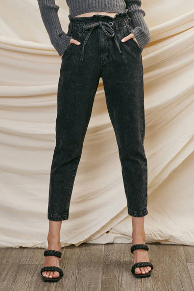 High Rise Mom Paperbag Jeans