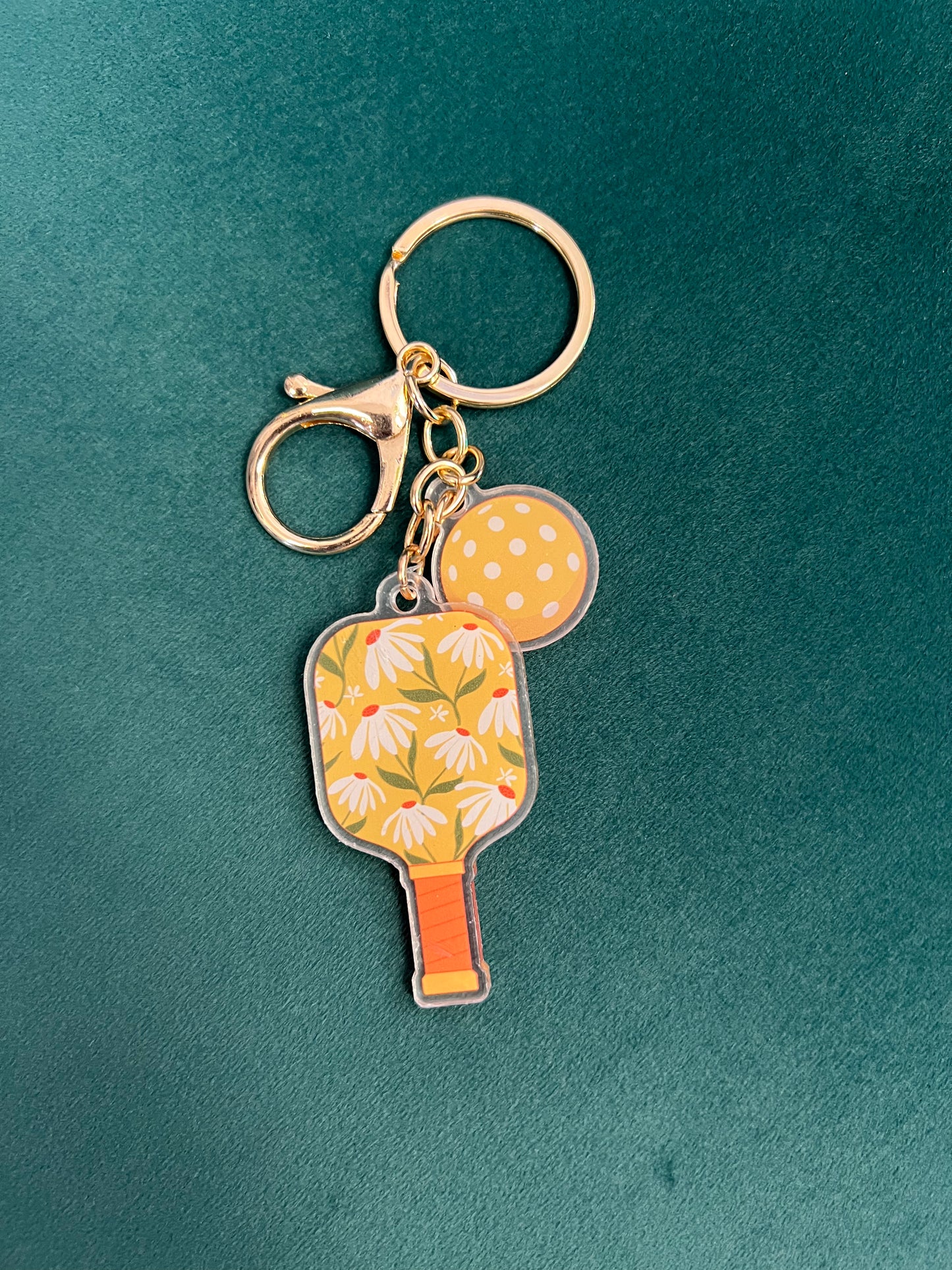"Dink" Acrylic Pickleball Keychain