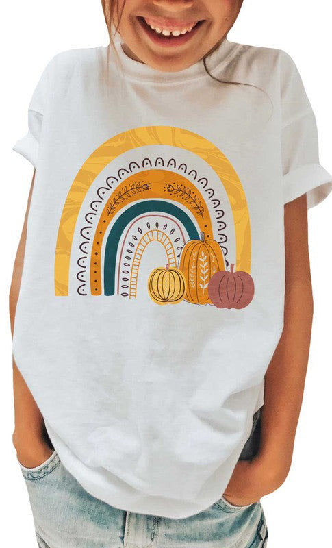Rainbow Pumpkin Girls T-Shirt