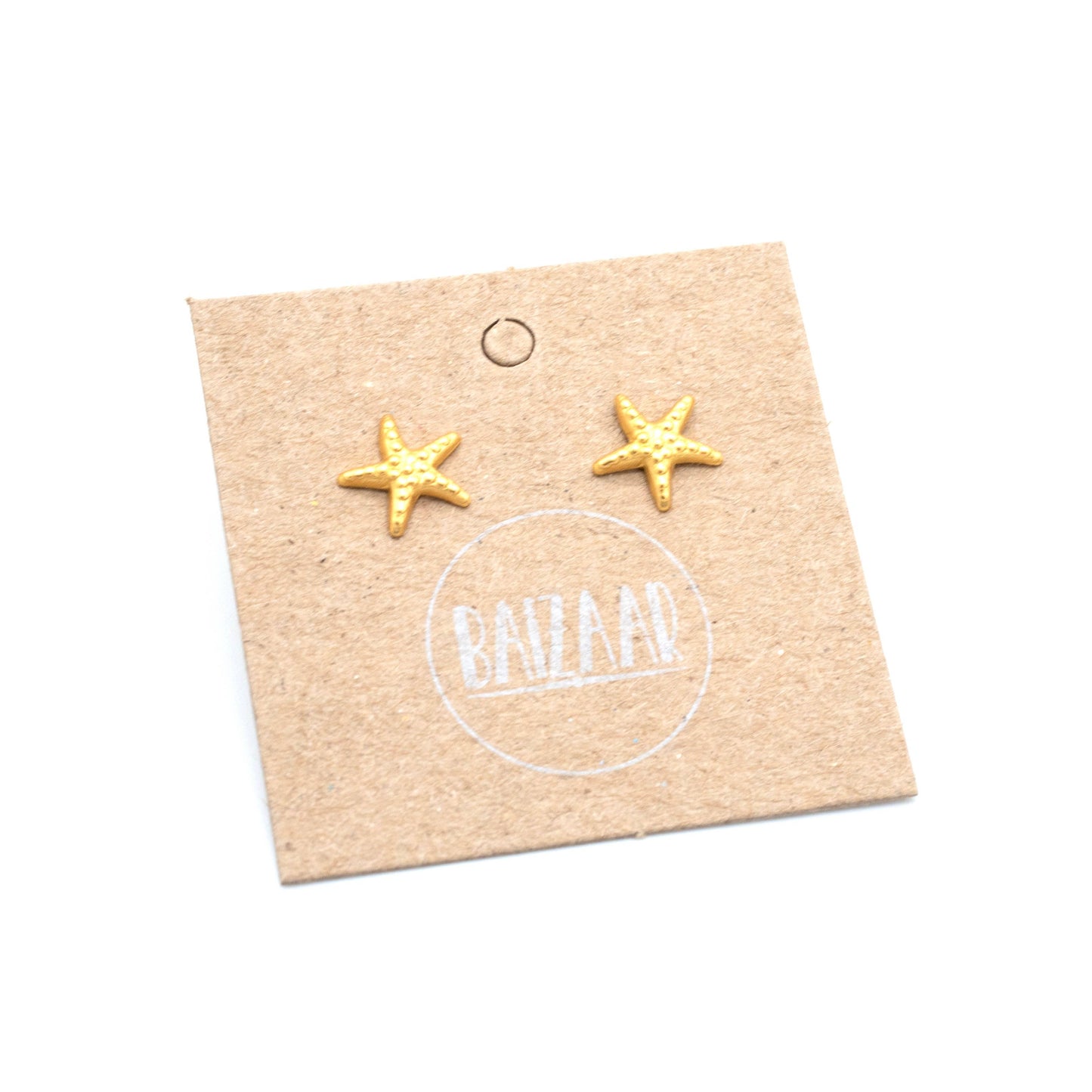 Sterling Silver & Gold Plated Starfish Stud