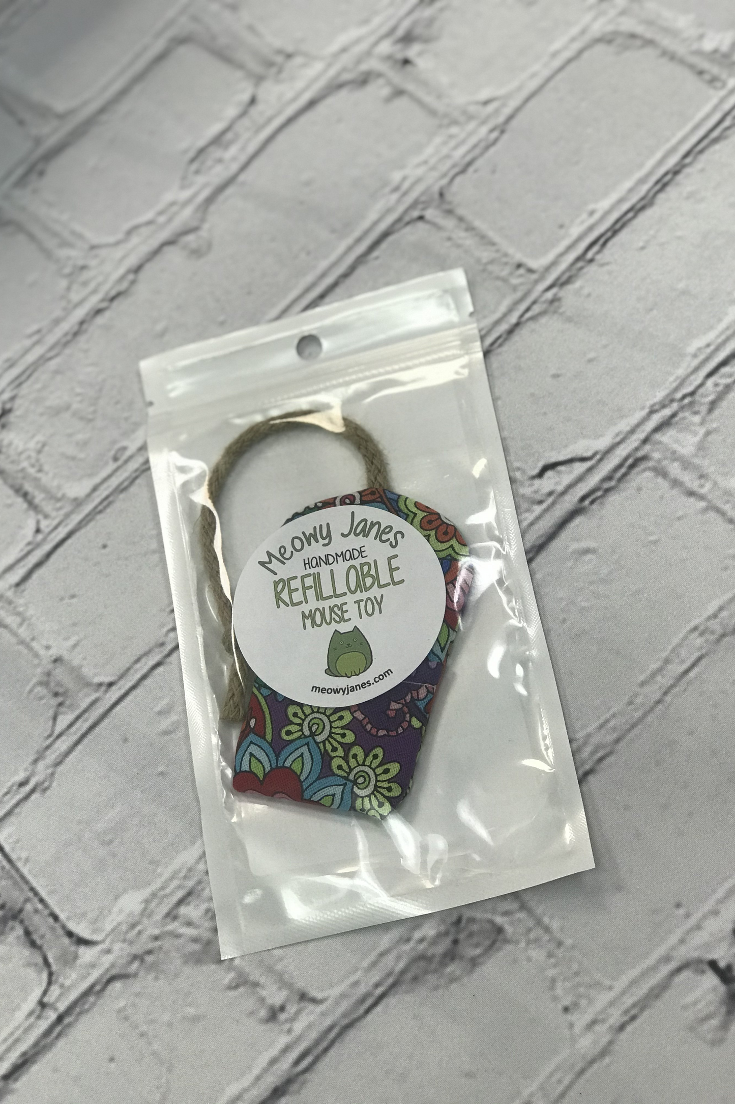 Meowy Janes Handmade Refillable Mouse Toy.