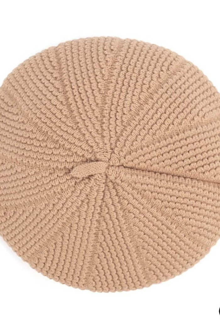 C.C Scalloped Textured Wool Beret Hat.