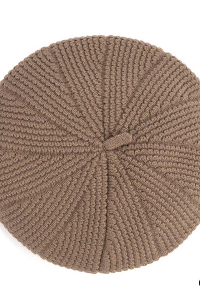 C.C Scalloped Textured Wool Beret Hat.