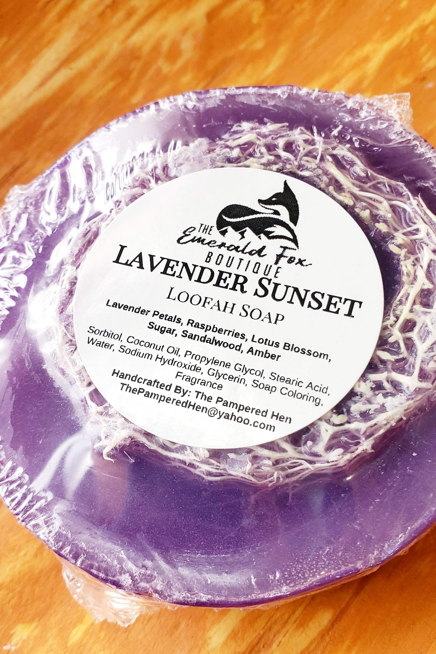 Lavender Sunset or Lemon Drop Loofah Soap.