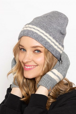 Do Everything In Love Beanie Featuring Stripe.