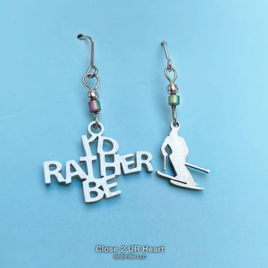 I'd Rather Be Skiing Earrings.