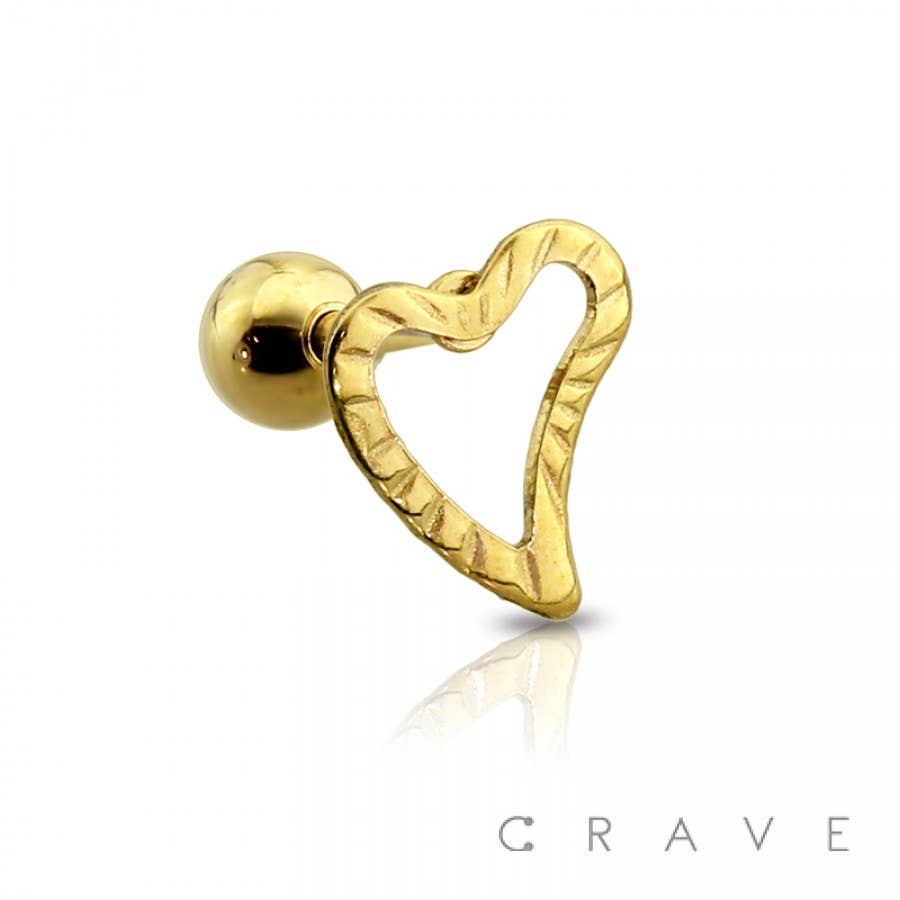 Curved Heart Cartilage/Tragus Bar