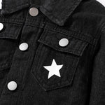 Toddler/Kids Unisex Denim Jacket w/Star Print.