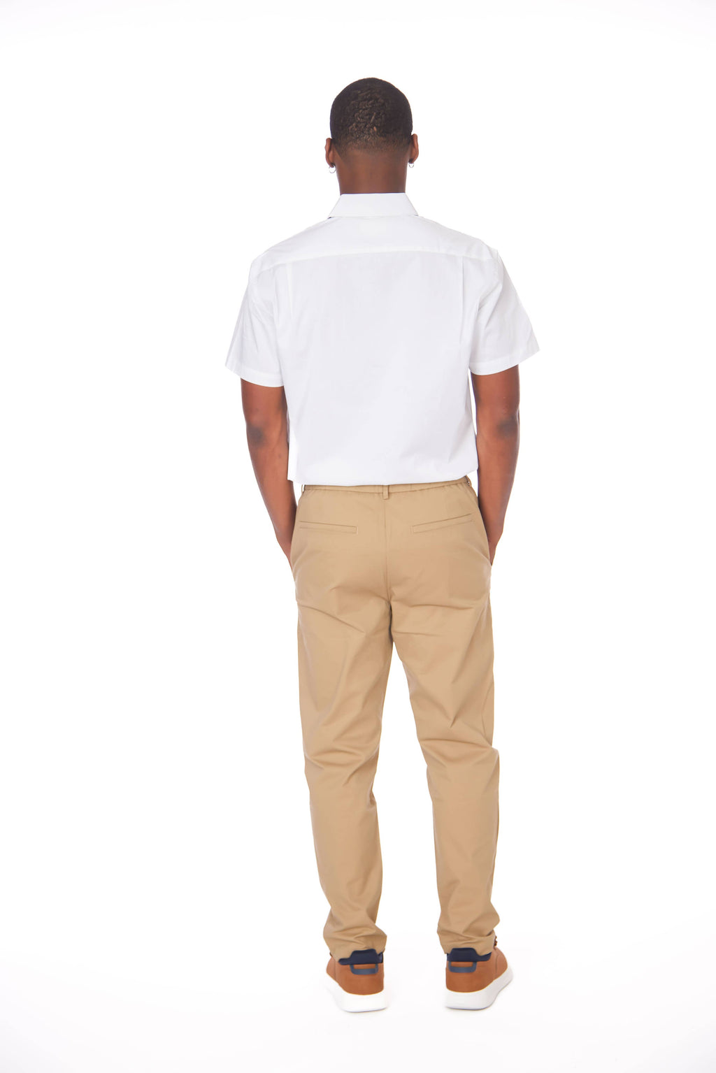 Men's Cotton Stretch SS Solid Shirt