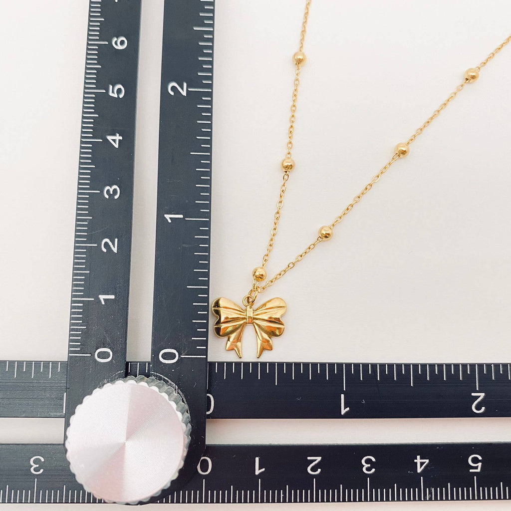 Bow Pendant Necklace 