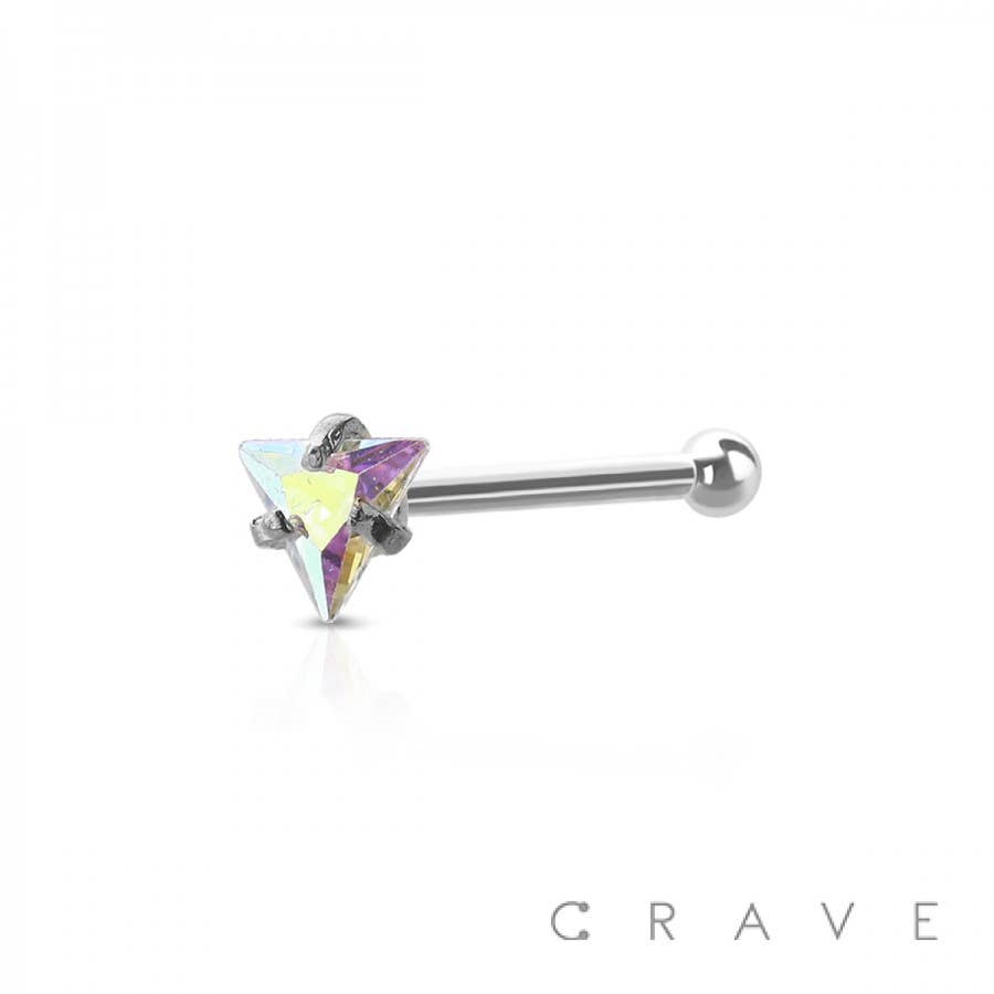 Triangle Nose Bone Stud Surgical Steel