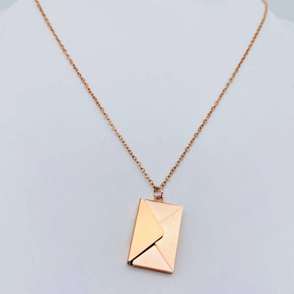 "I Love You" Openable Envelope Necklace