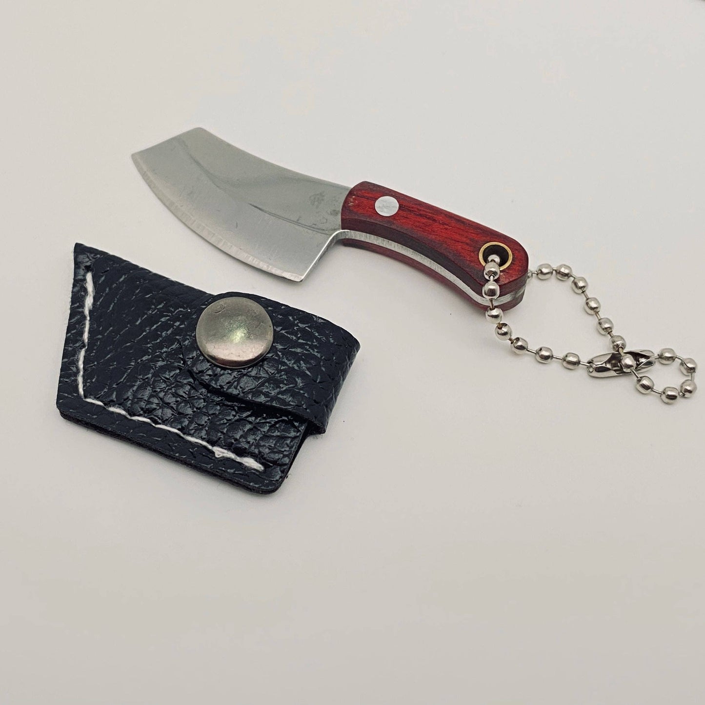 Mini Knife With Key Ring and Case