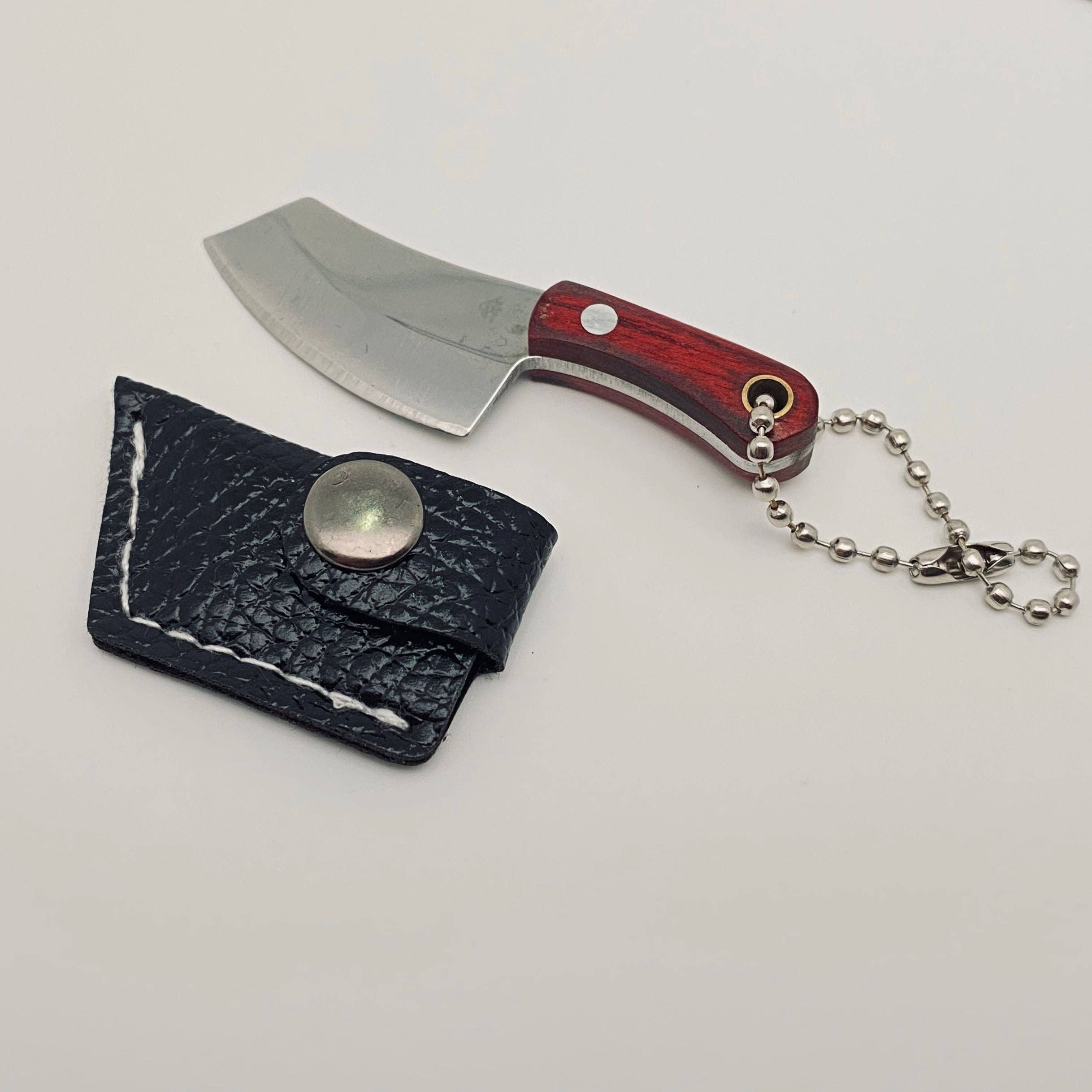 Mini Knife With Key Ring and Case