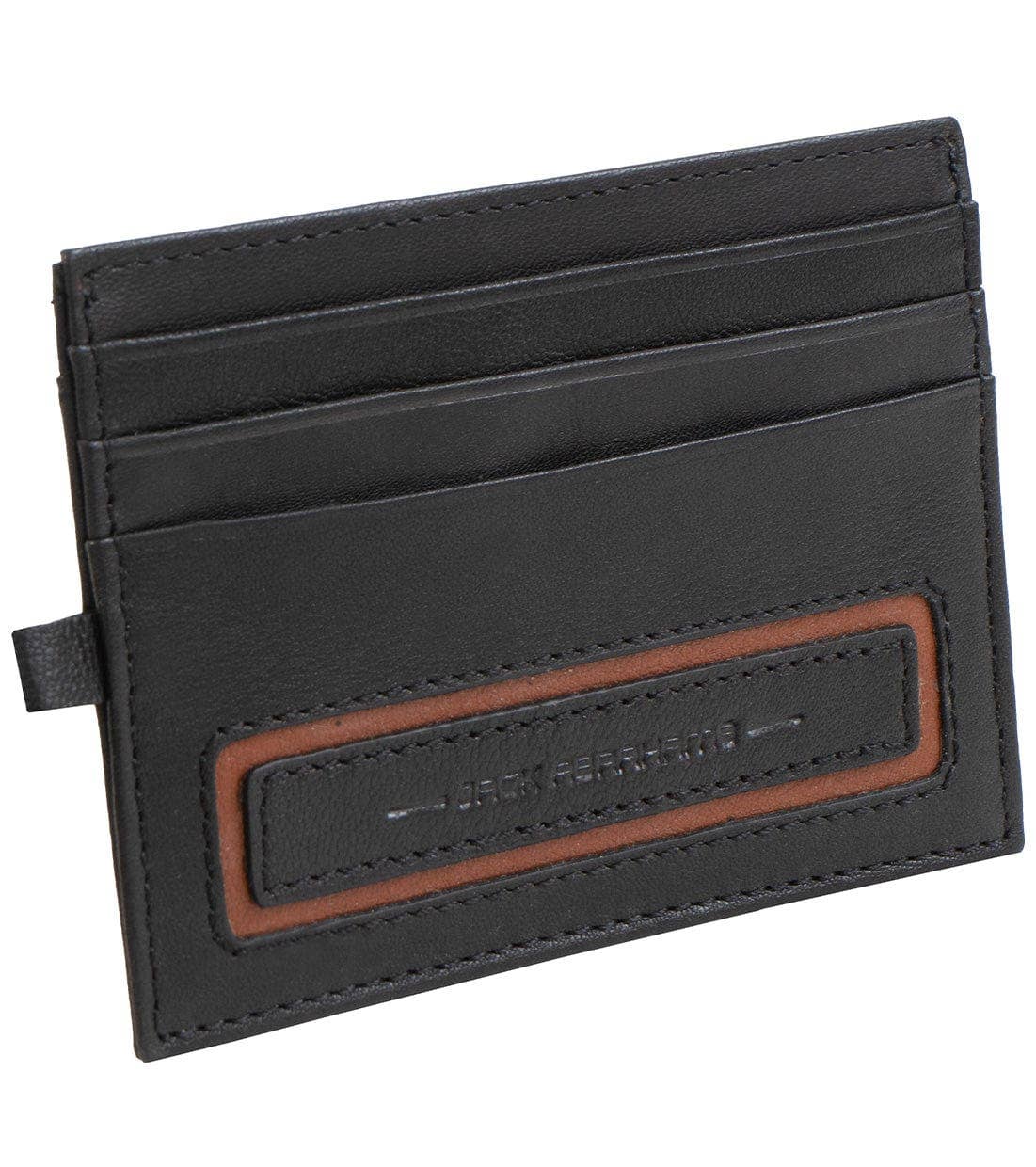 Jack Abrahams Goat Nappa Leather Card Case Wallet w/ID Window
