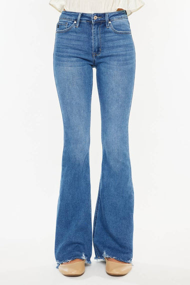 High Rise Boot Cut Stretch Jeans