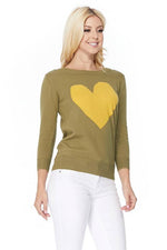 Love Heart Crew neck Pullover Sweater