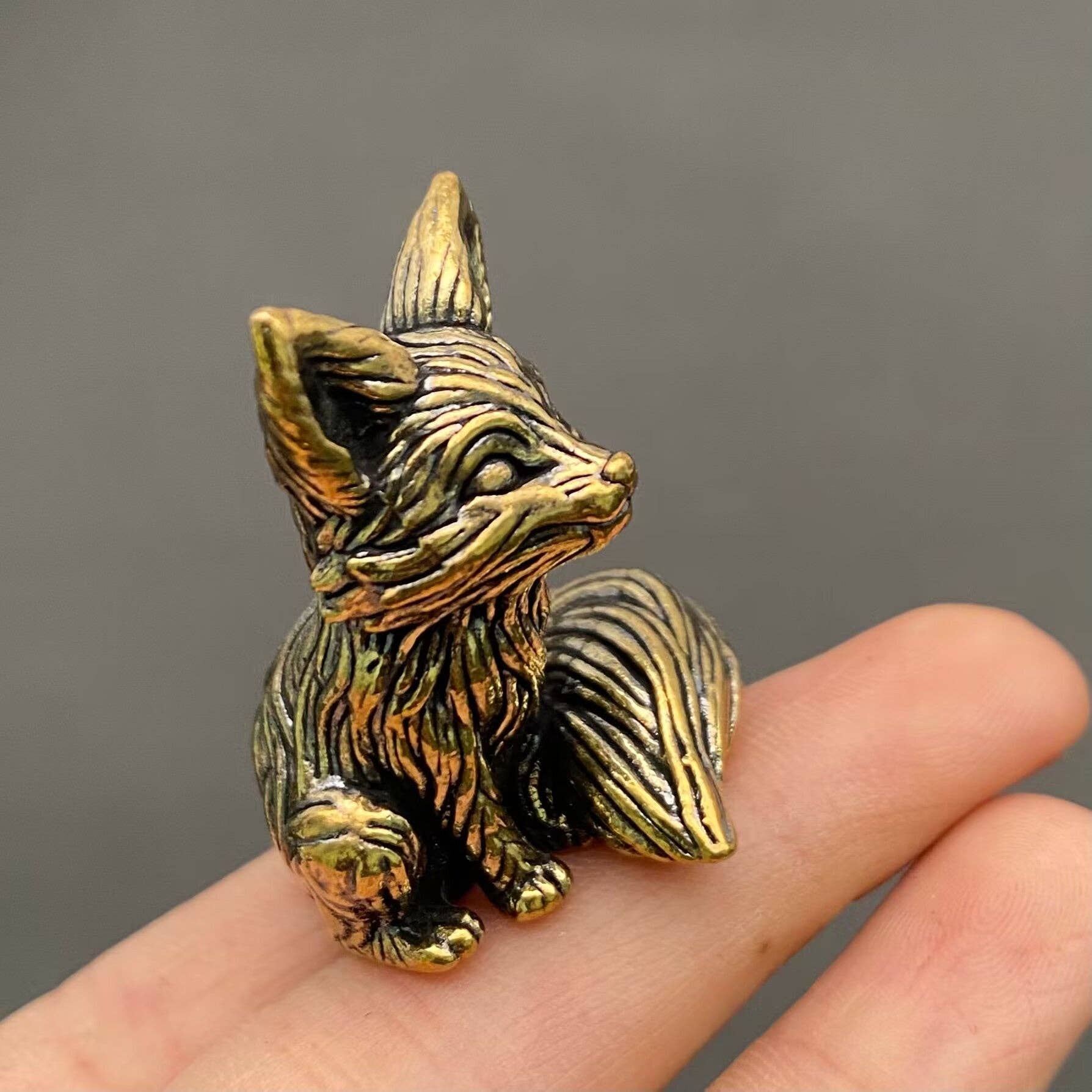 Brass Little Fox Crafts Desktop Figurine