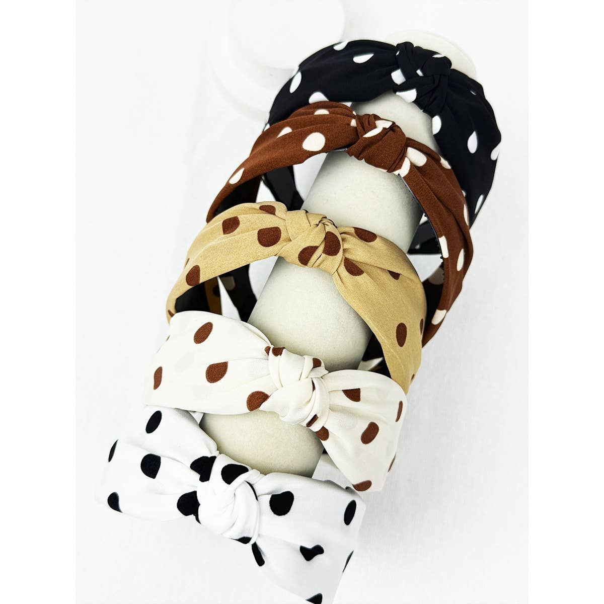 Neutral Tone Polka Dot Headband