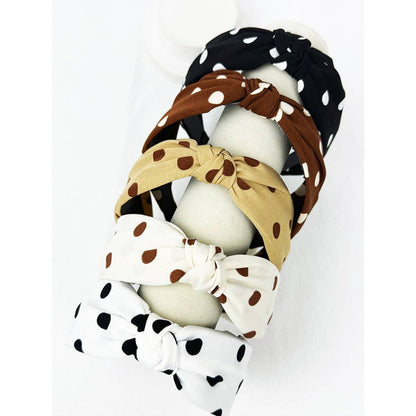 Neutral Tone Polka Dot Headband