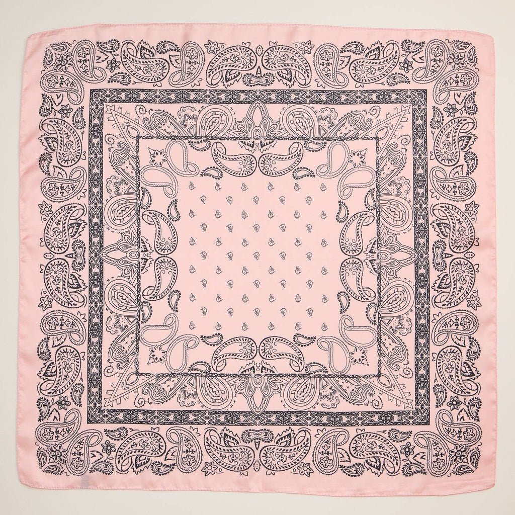 Silk Texture Paisley Bandana Square Scarf