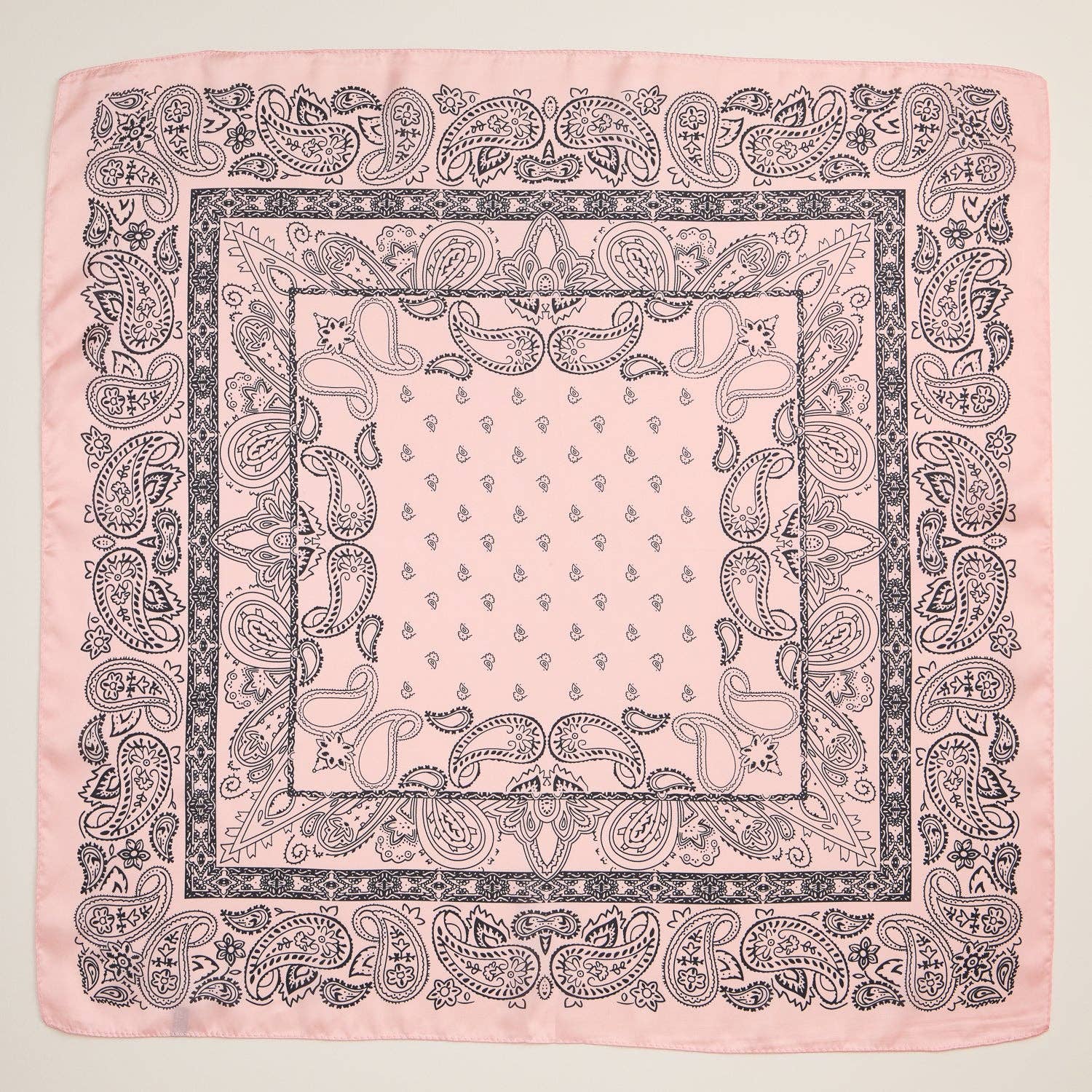 Silk Texture Paisley Bandana Square Scarf