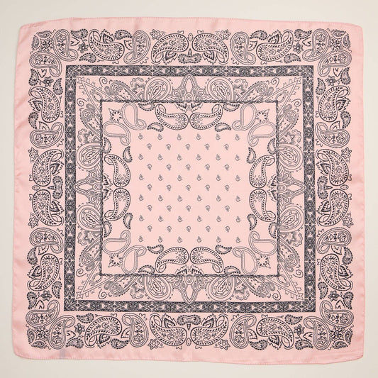 Silk Texture Paisley Bandana Square Scarf