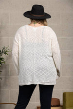 Plus Size V-Neck Knitted Sweater