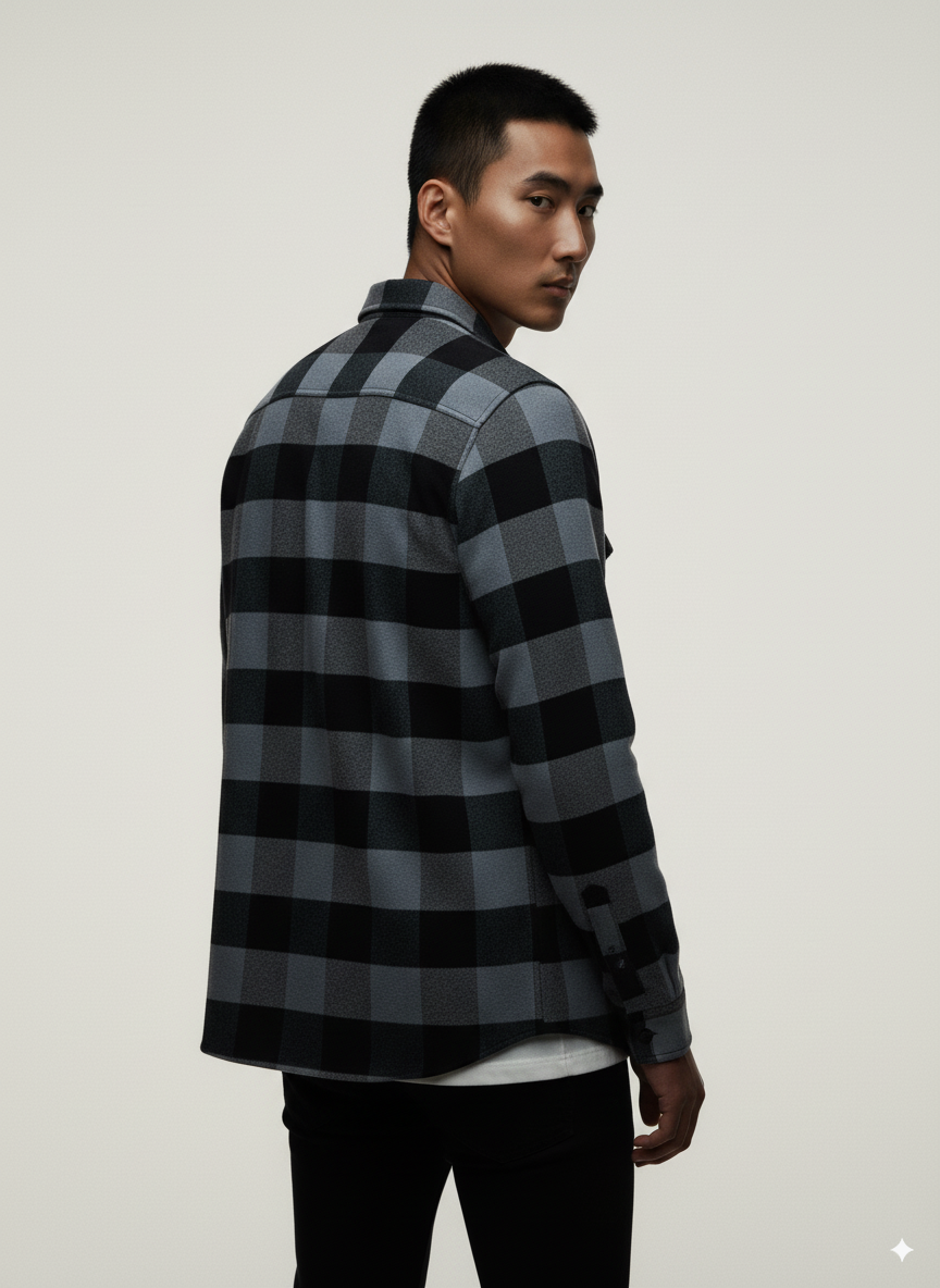 Flannel Long Sleeve Buffalo Plaid Shirt