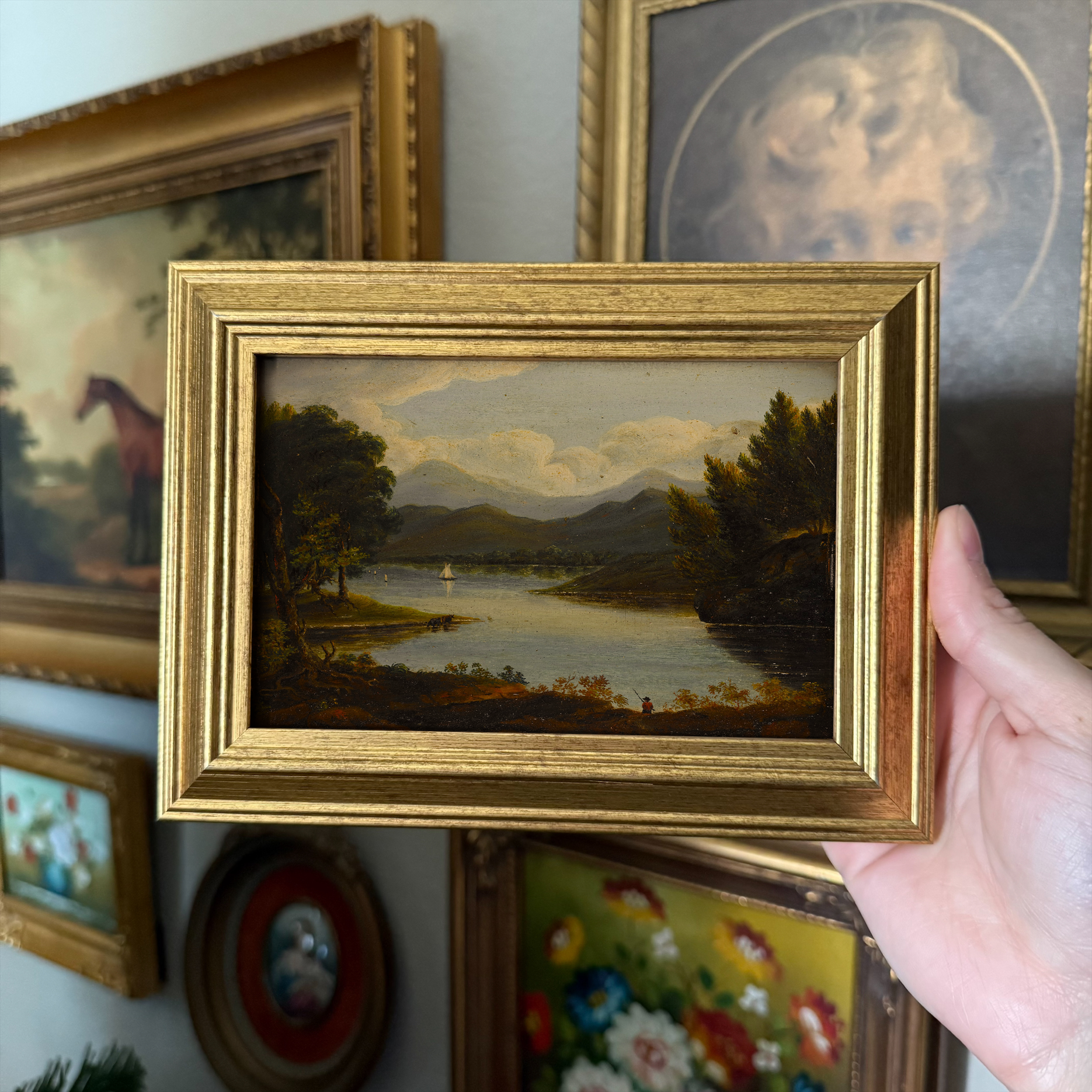 Vintage Style Boat sailing Landscape Art Print Gallery wall