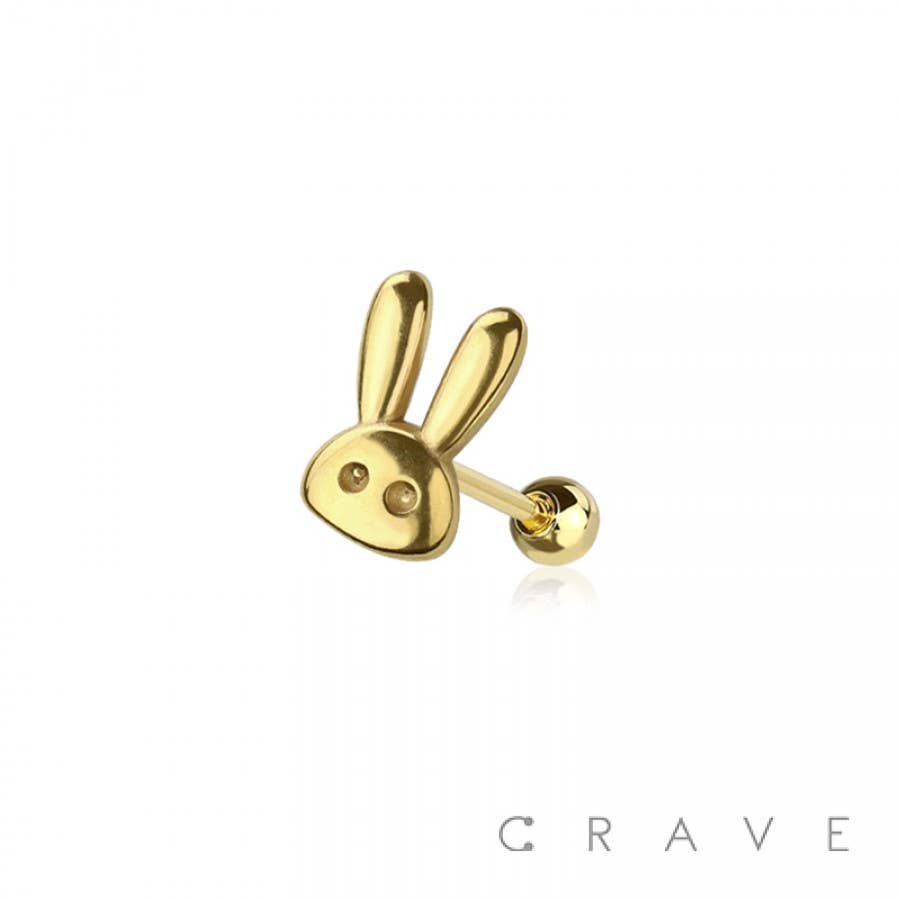 Tiny Rabbit Surgical Steel Cartilage Earring