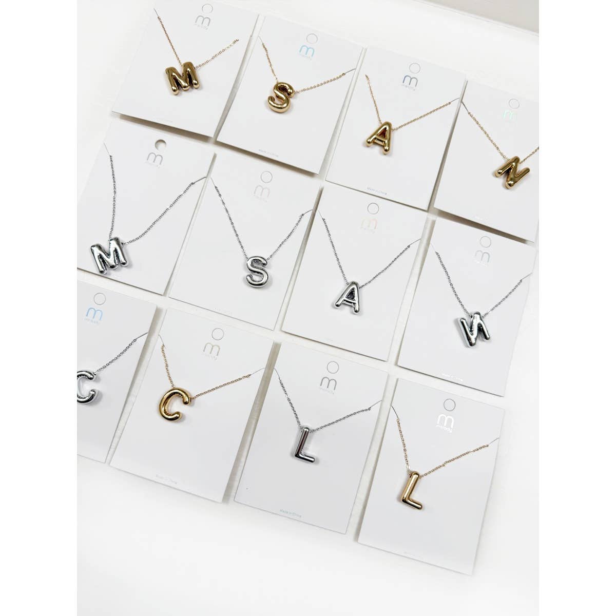 Balloon Dainty Alphabet Pendant Necklace