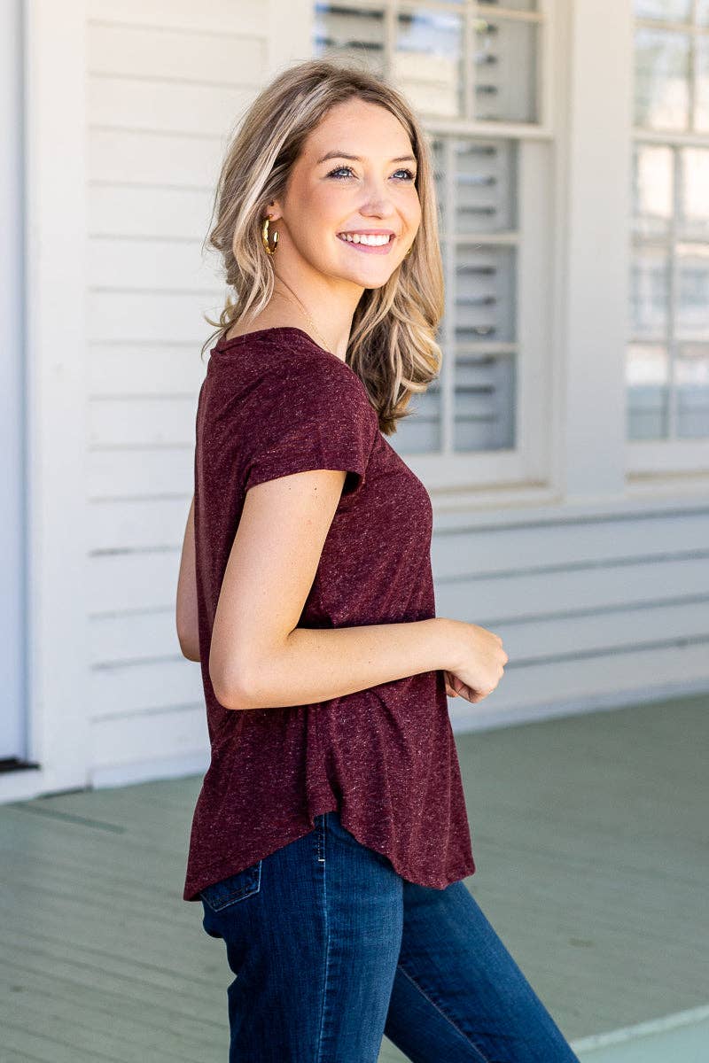 Hope's Heathered Short Sleeve Top