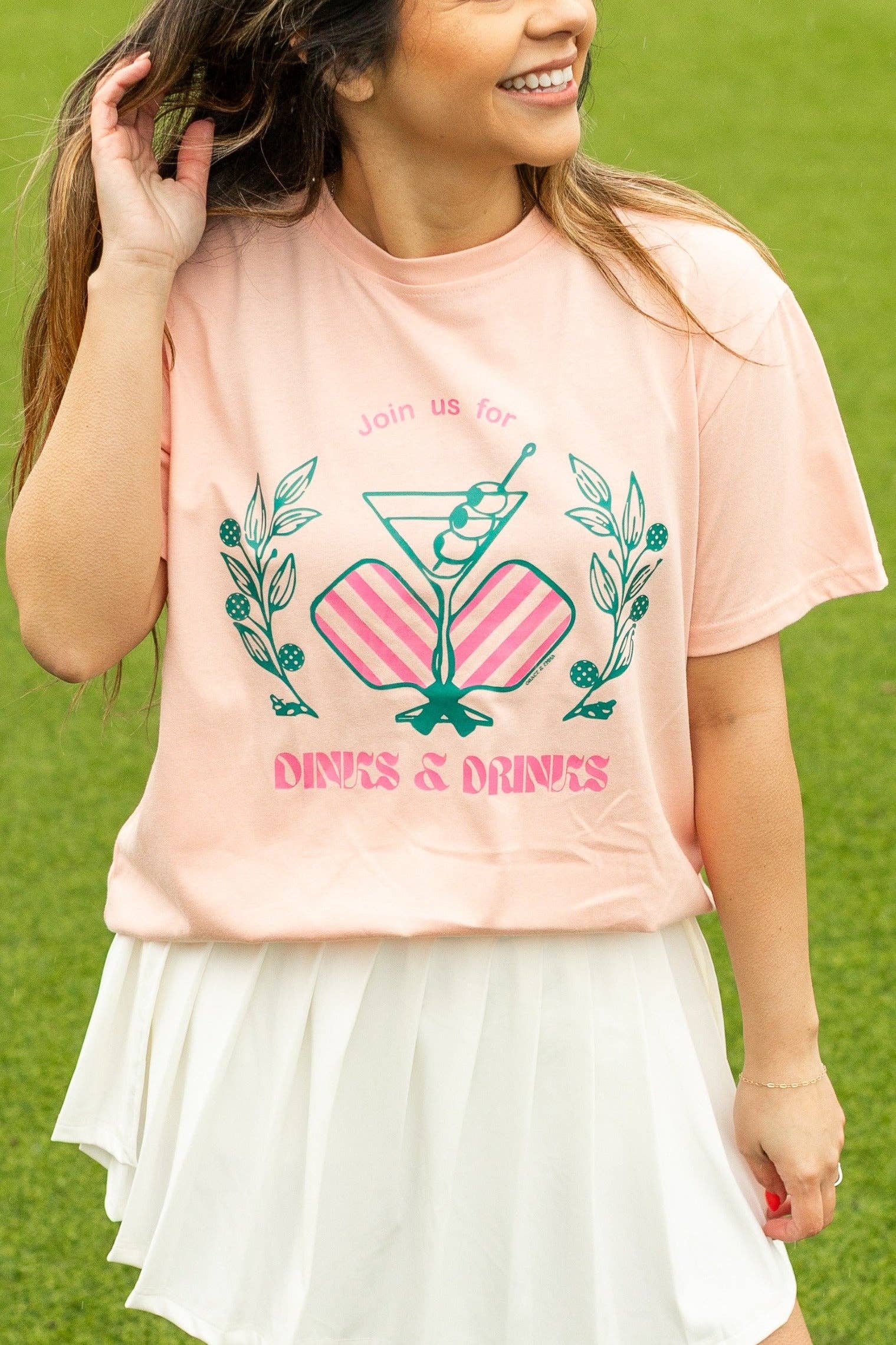 Dinks and Drinks Pickleball Tshirt