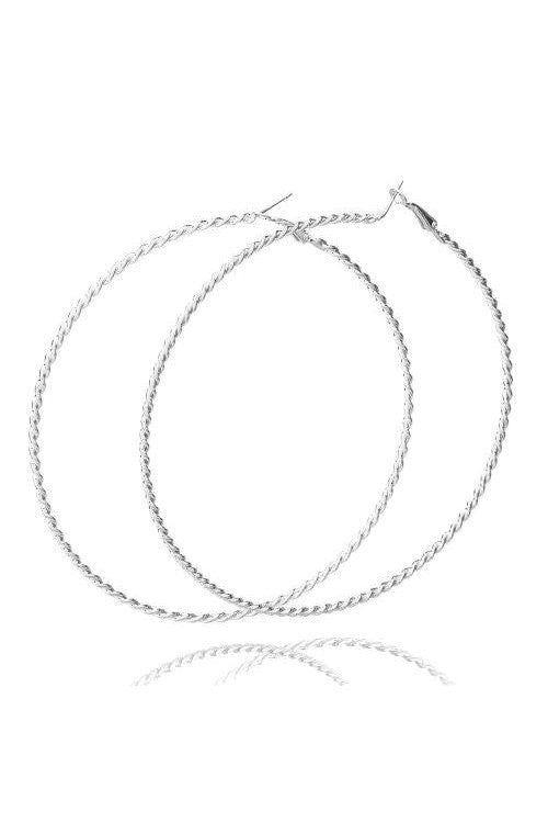 Hypo Allergenic Twisted Basic Hoop Earrings.