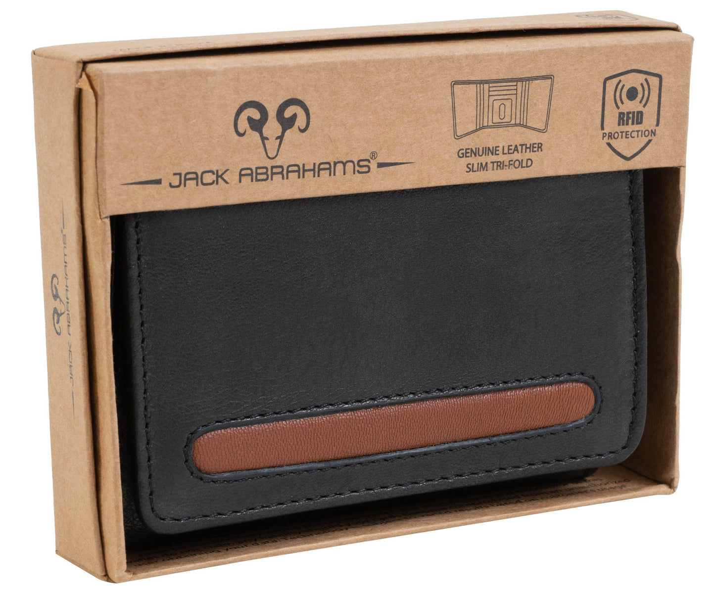 Jack Abrahams Goat Nappa Leather Tri-Fold Wallet