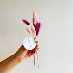 Valentine's Day Dried Flowers: Bunny Tail Bundle Large (pink and purple)