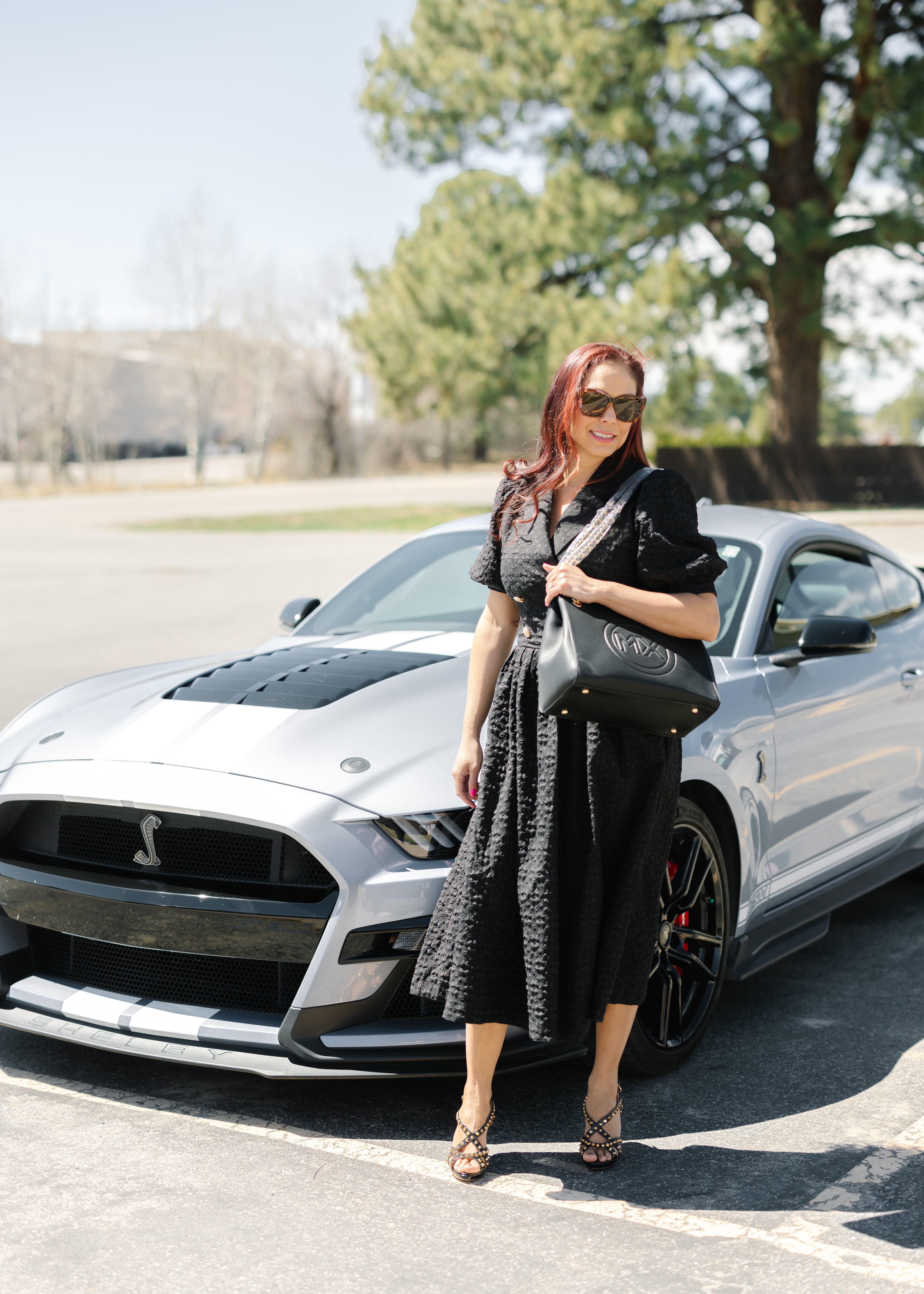 Max Studio Pebble Grain Double Handle Chain Tote