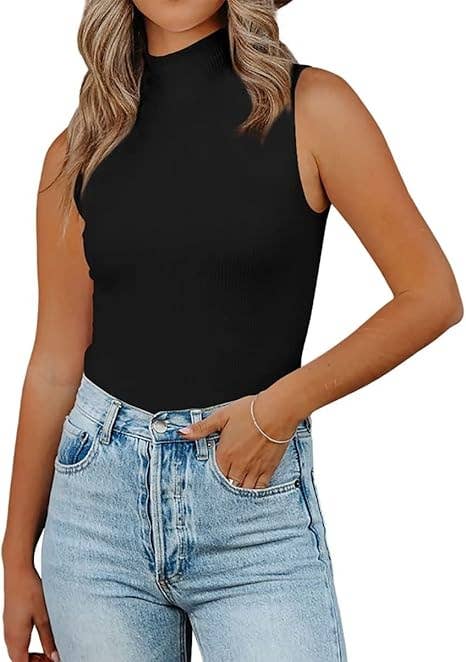 Solid Mock Neck Bodysuit