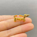 18K Gold Plated Dachshund Adjustable Ring