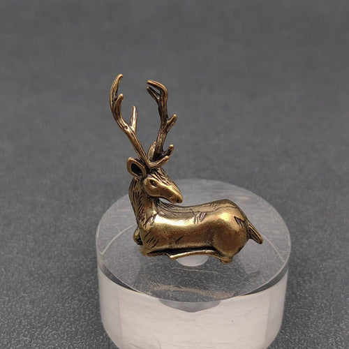 Brass Elk Deer Desktop Figurine