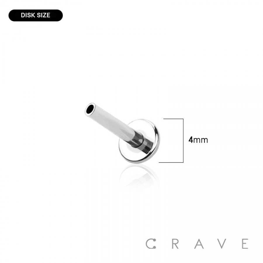 Arch Prong CZ Threadless Push In Labret