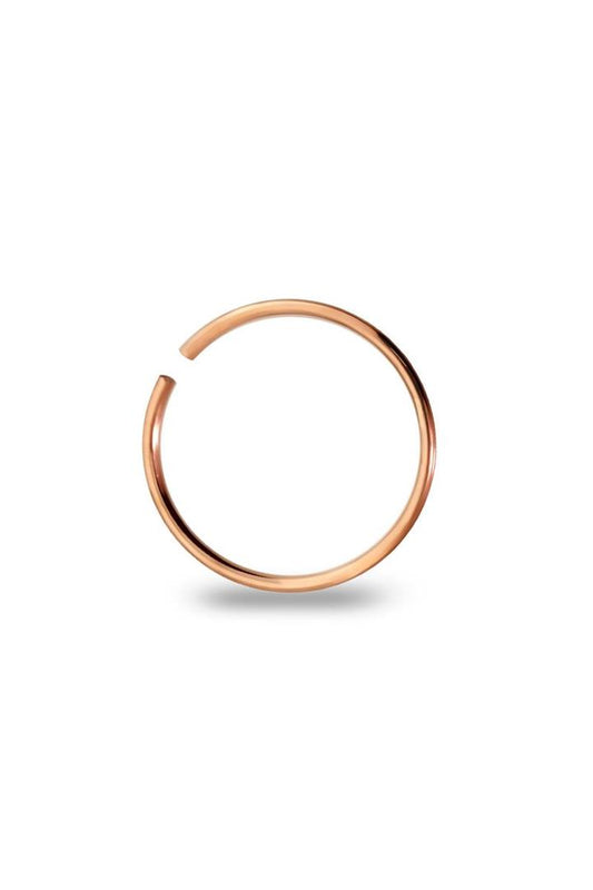 Annealed Rose Gold Titanium IP Plated Nose Hoop