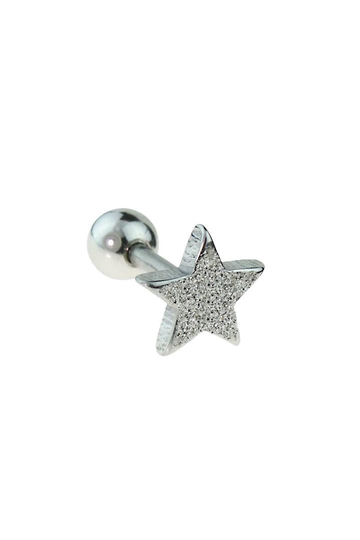 Sandblast Star Cartilage/Tragus Bar