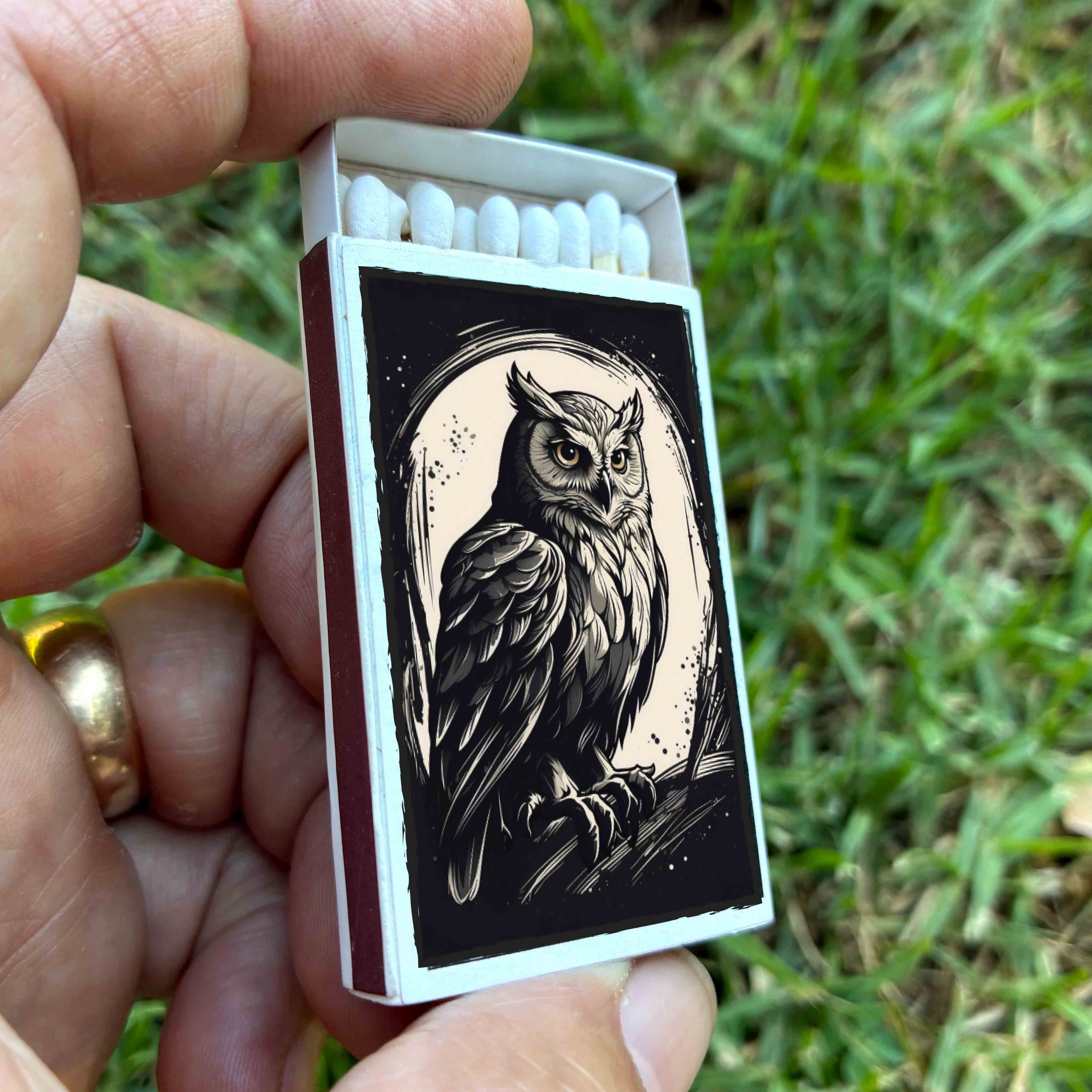Matches • Owl and Moon • Home Decor for Candles and Incense
