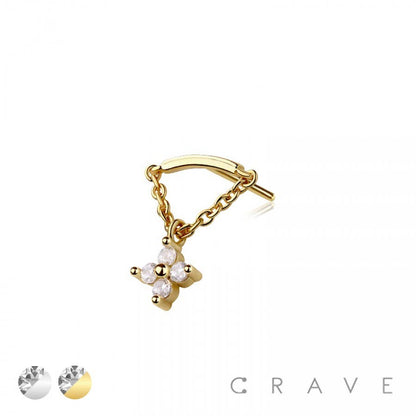 Threadless Push In Flower Dangle Labret