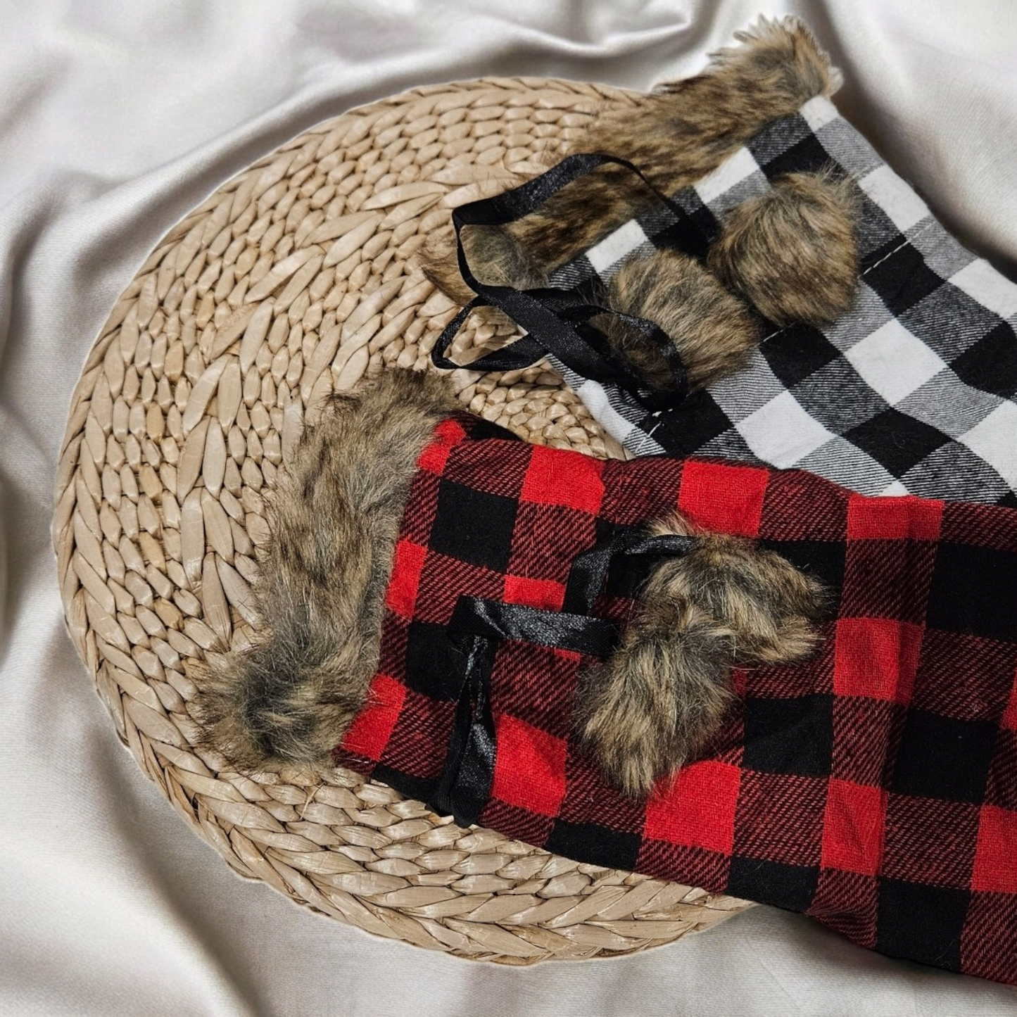 Wine Plaid Gift Bag