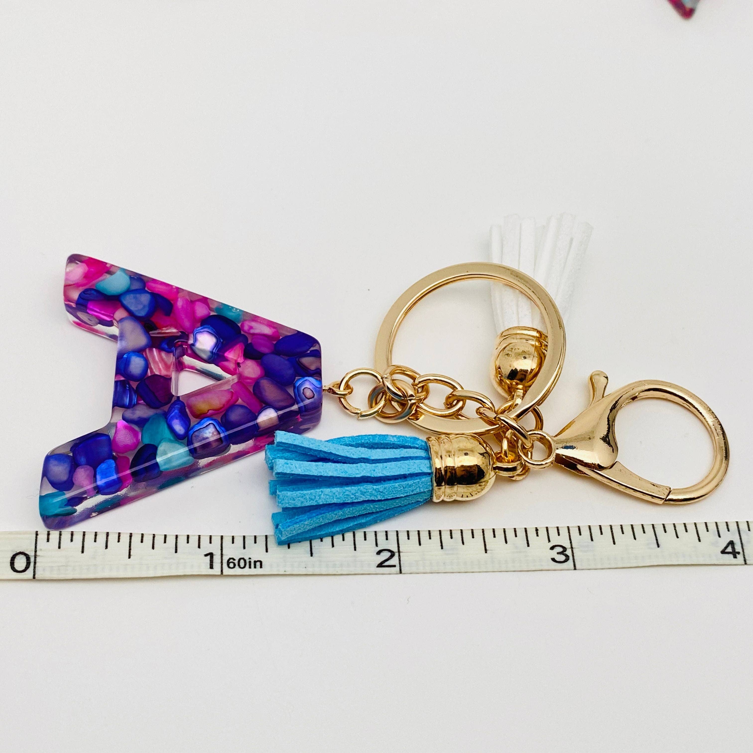 Acrylic Letter Tassels Keychain